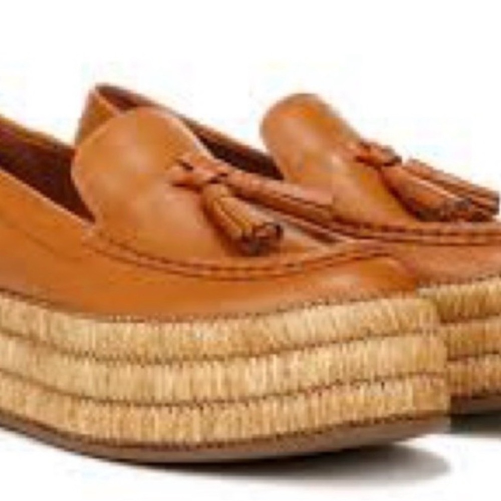 SARTO By Franco Sarto Brown Platform Tassel Loafers